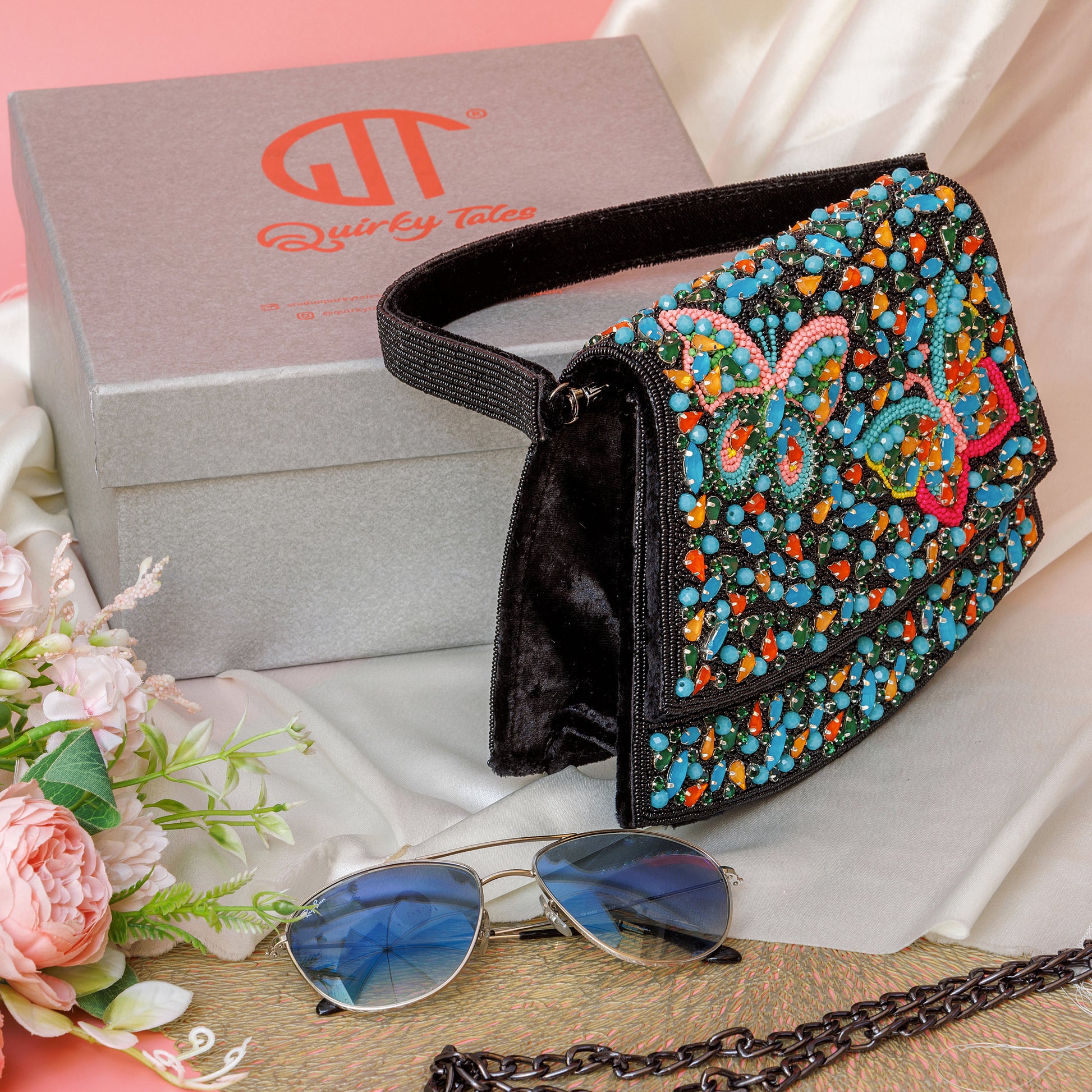 Elara black handbag