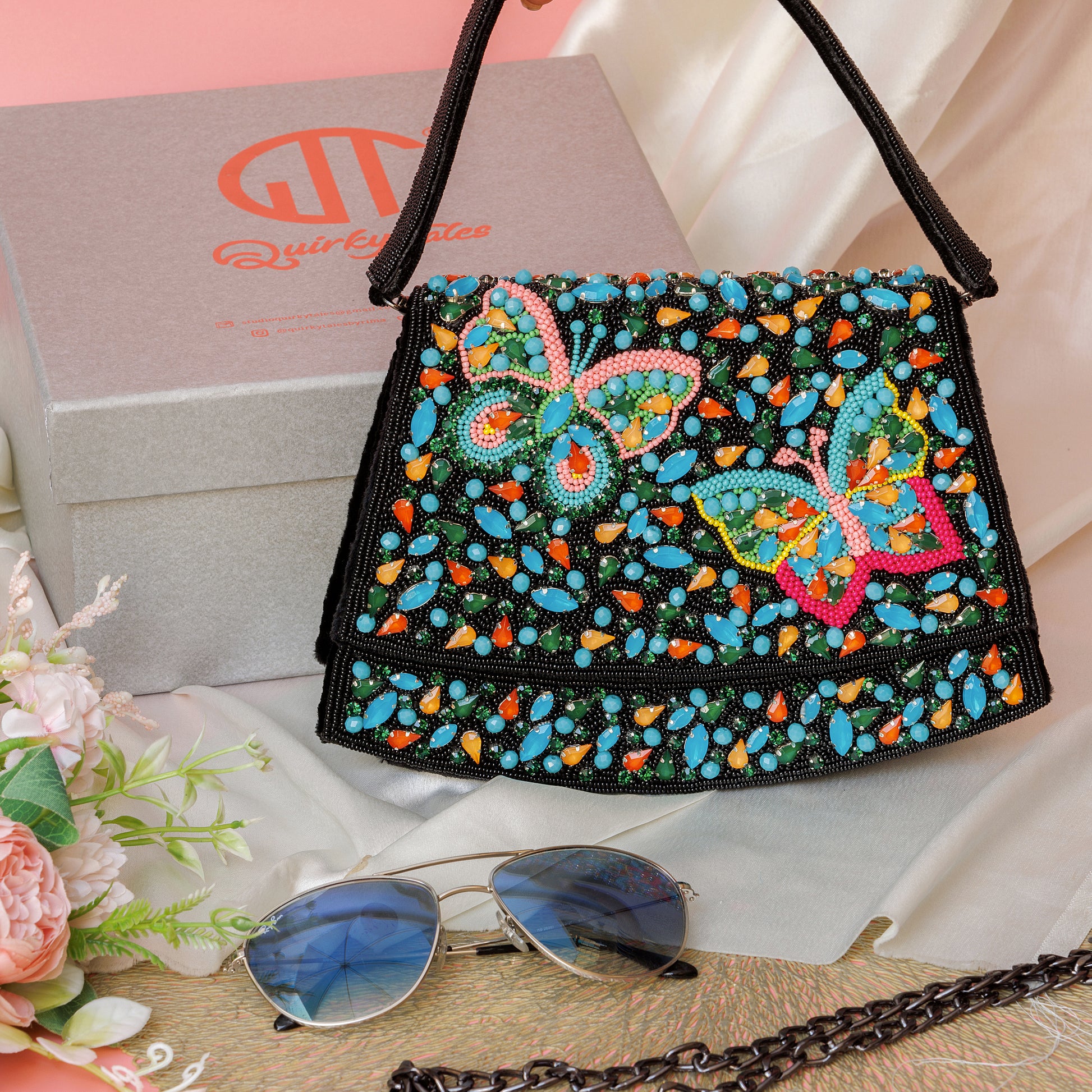 Elara black handbag