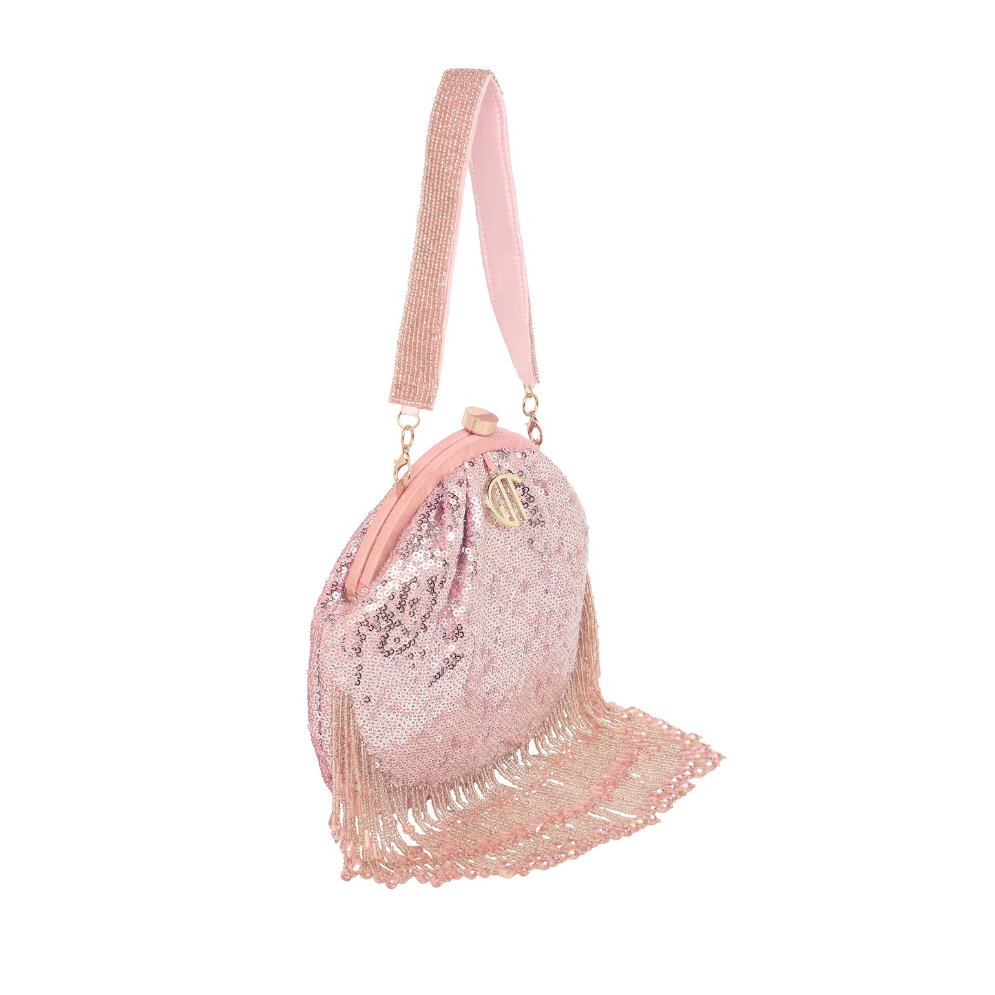 Glittoria  Pink Sequence Purse Handbag