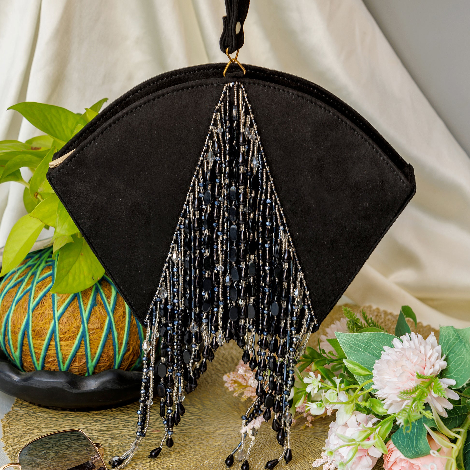 Black Fan-shaped Bag