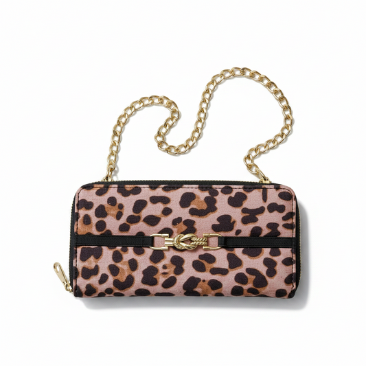 Leopard Print Pink Wallet