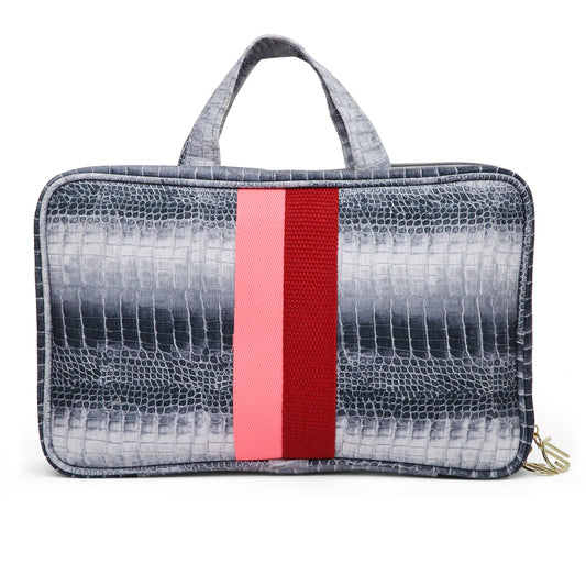 BLACK CROC PRINT VANITY ORGANISER