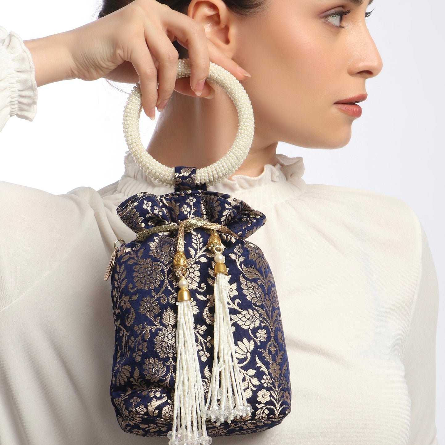 Banarasi Blue Potli
