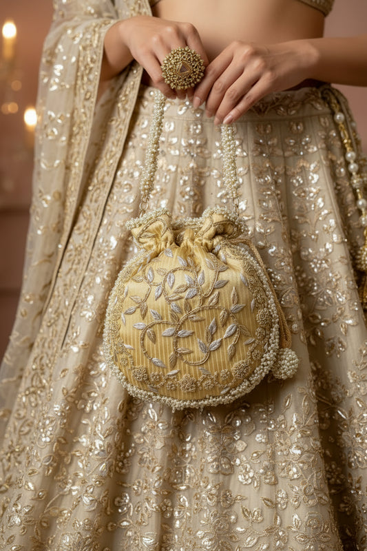 Gold Zardozi Potli