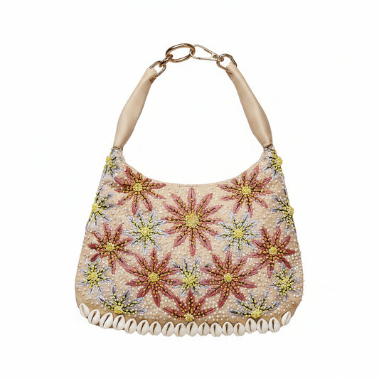 Kashida Boho Mini Off-white Handbag