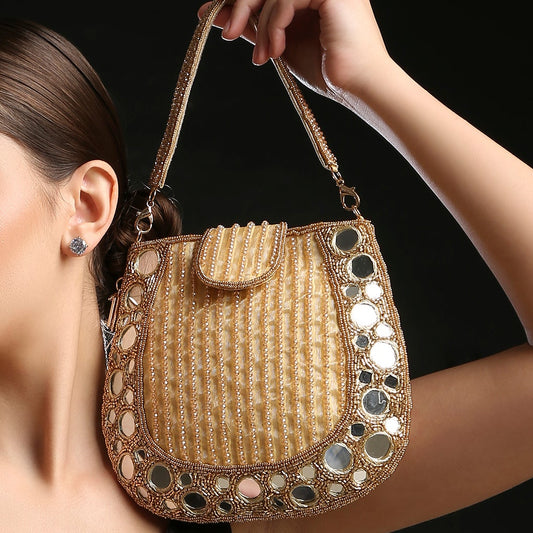 Mirror Gold Mini Handbag