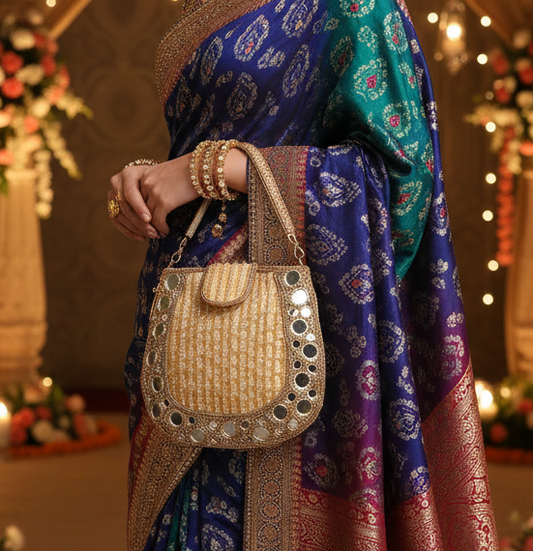 Mirror Gold Mini Handbag