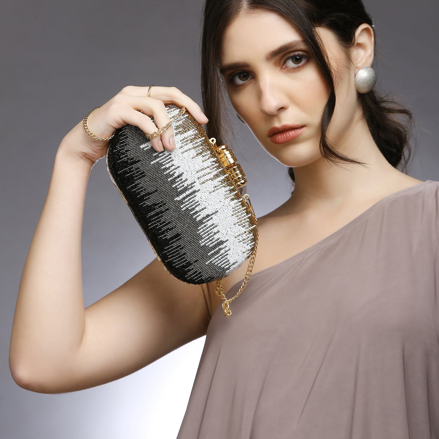 Juniper Ombre embellished clutch