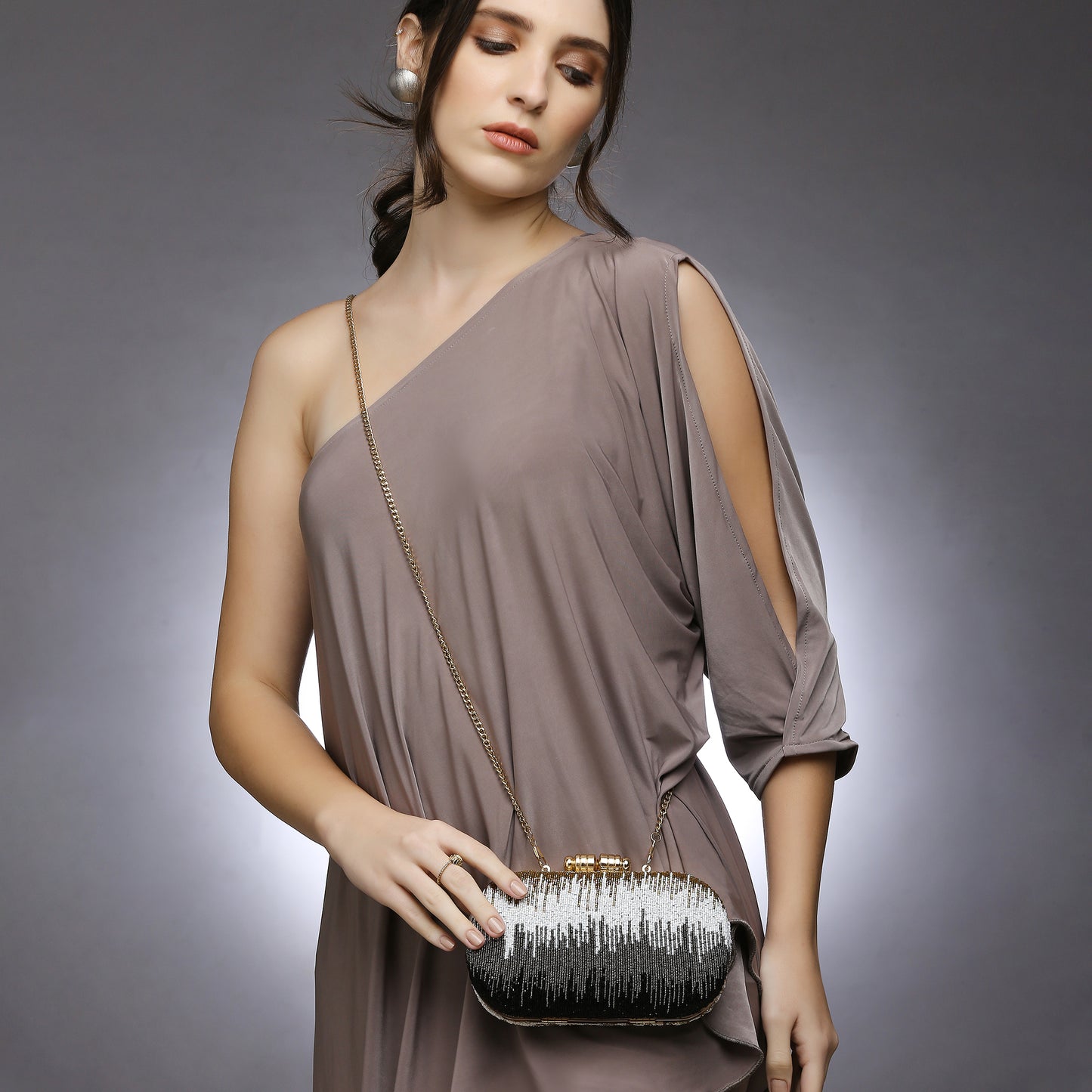 Juniper Ombre embellished clutch