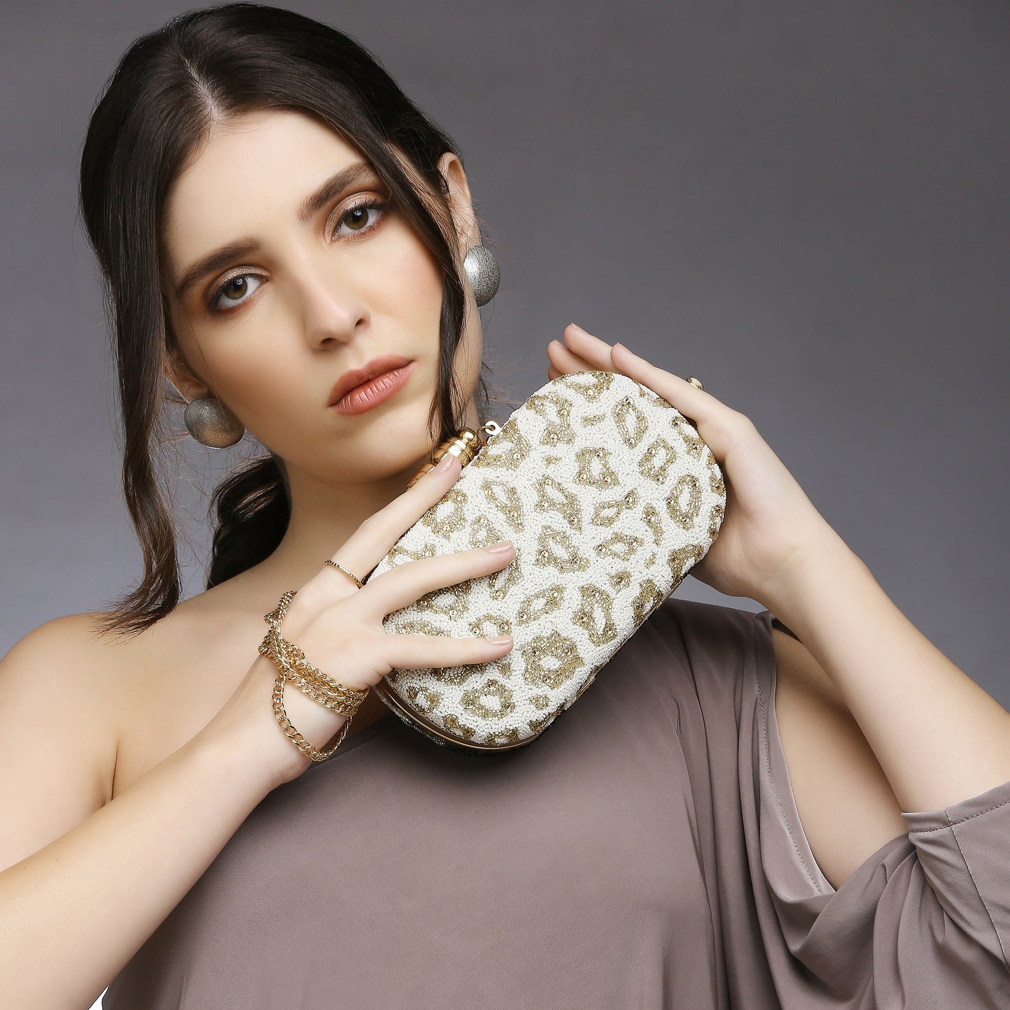 Juniper Wild Embellished clutch