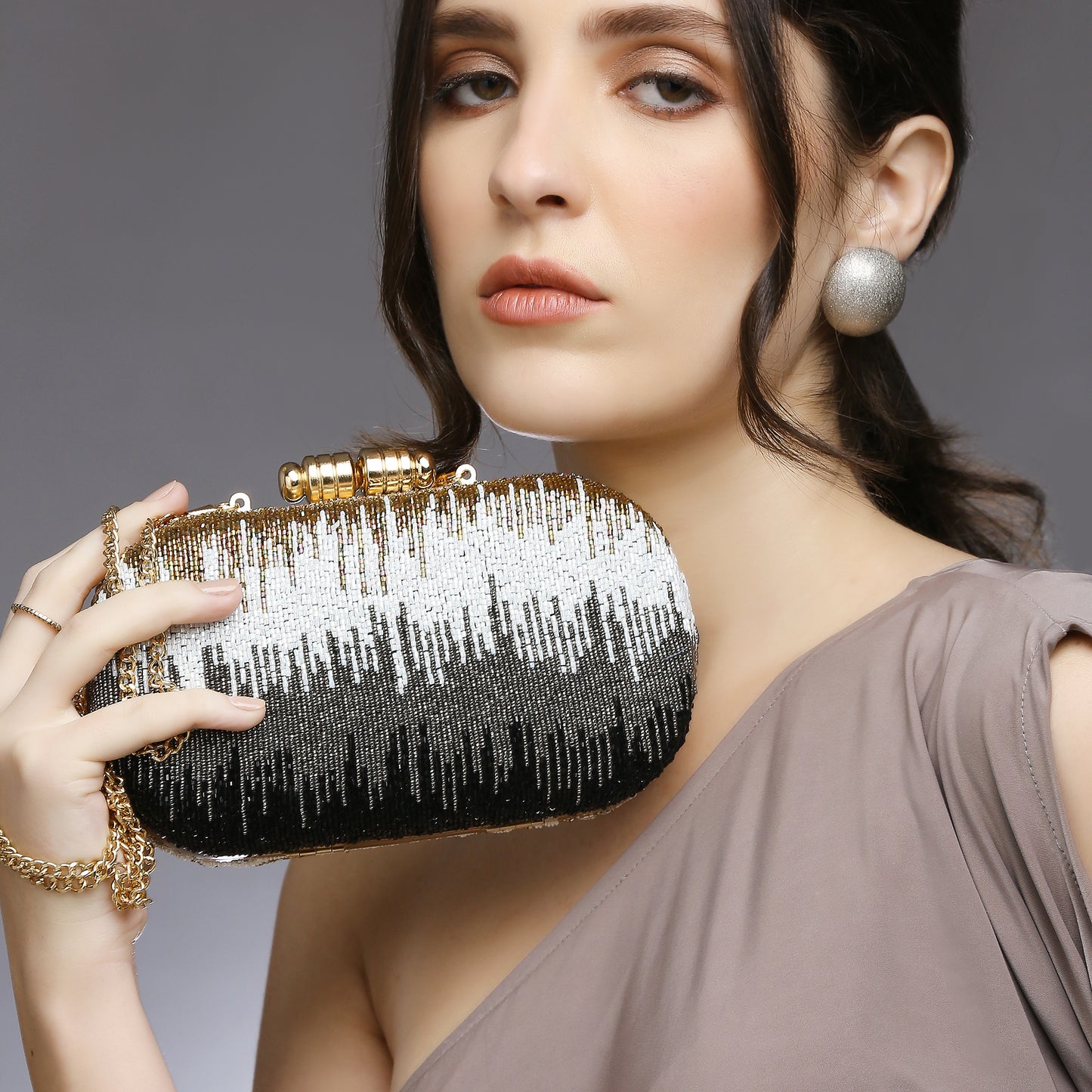 Juniper Ombre embellished clutch