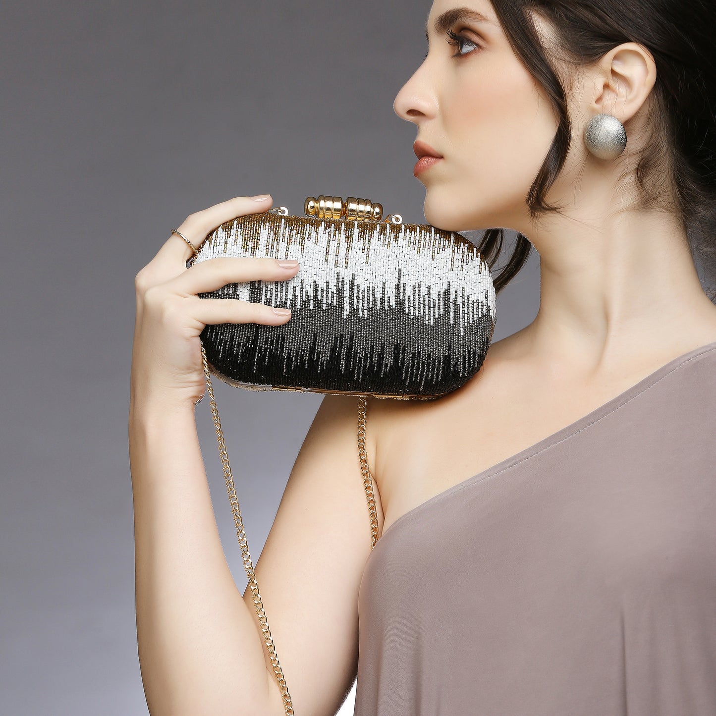 Juniper Ombre embellished clutch