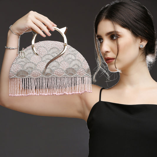 Thea Pink Halfmoon handbag