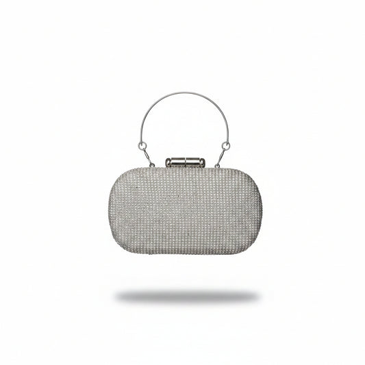 Juniper Silver Embellished Clutch
