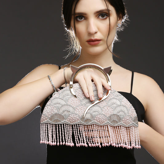 Thea Pink Halfmoon handbag