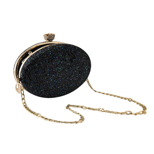 Elisa Oval Blue Clutch bag