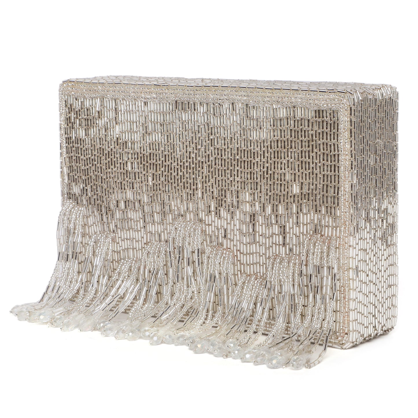 Edie Silver Clutch bag