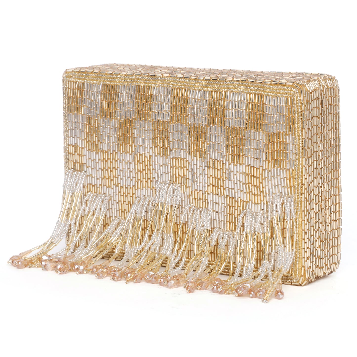 Edie Silver Gold Clutch bag