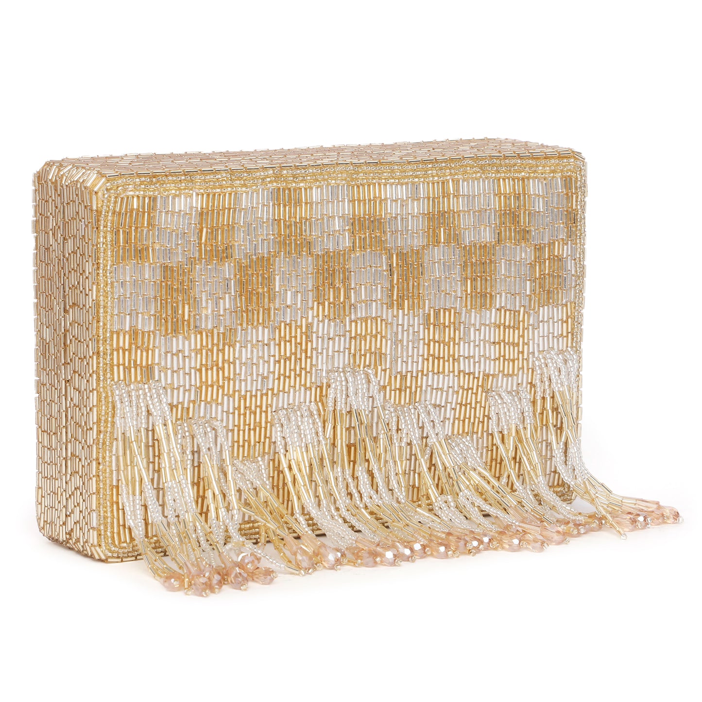 Edie Silver Gold Clutch bag