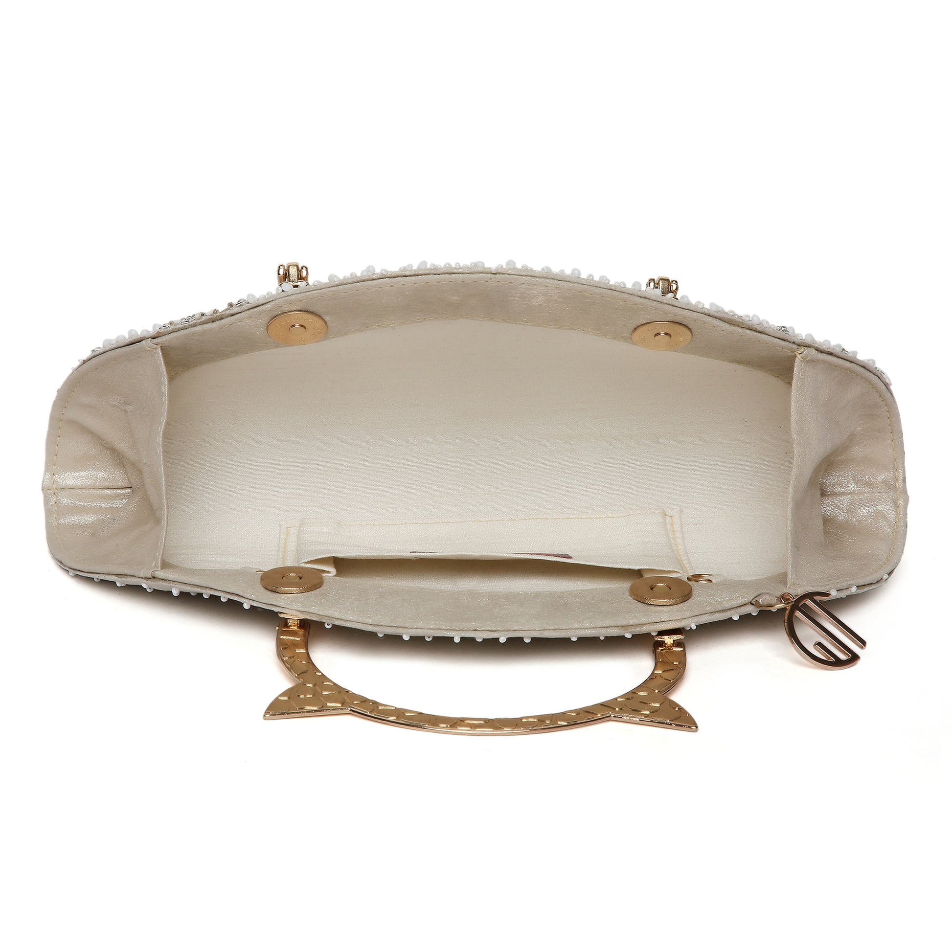 Thea Gold Halfmoon handbag