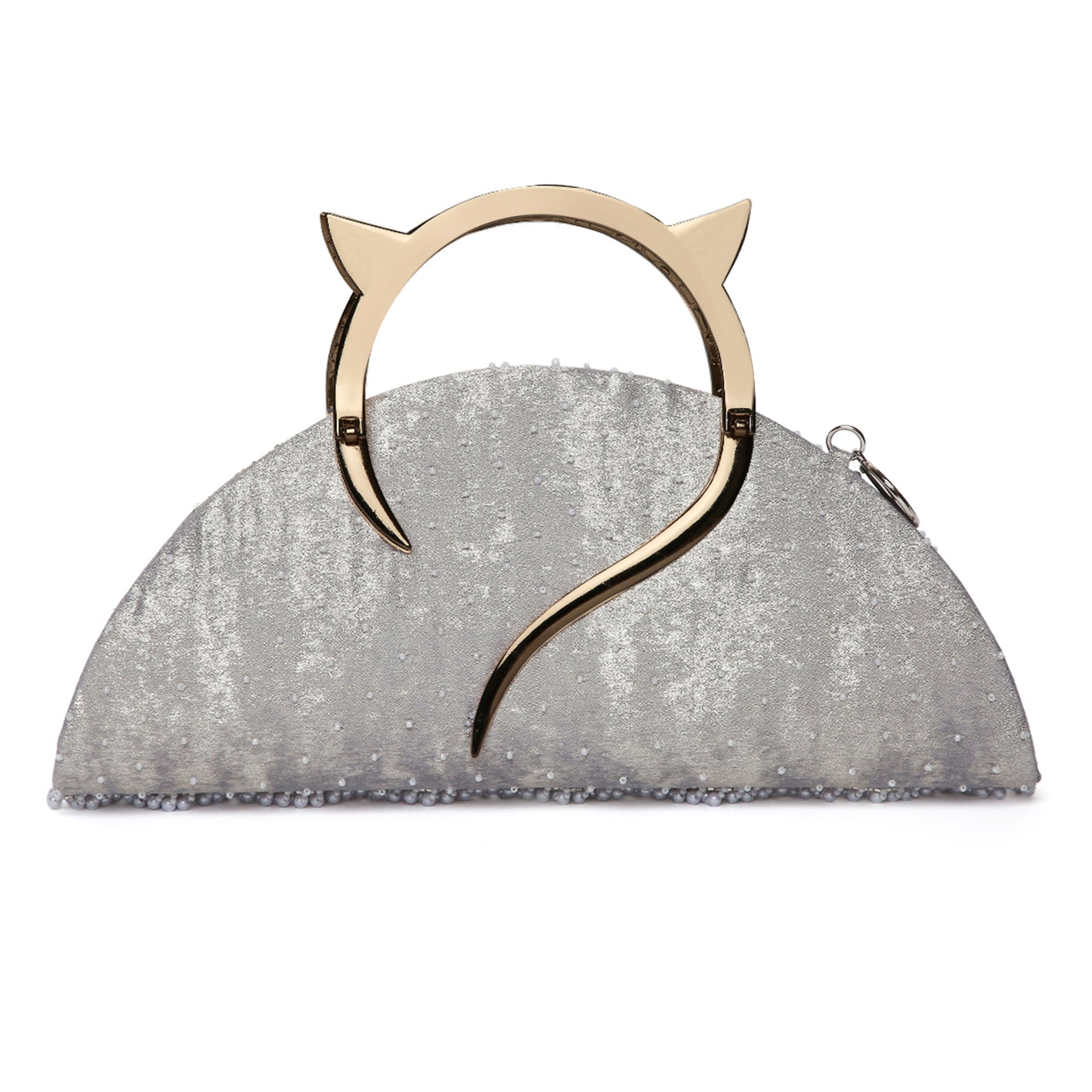 Thea Silver Halfmoon handbag