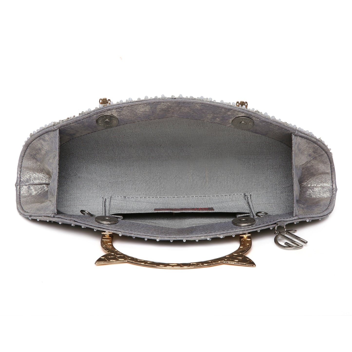 Thea Silver Halfmoon handbag