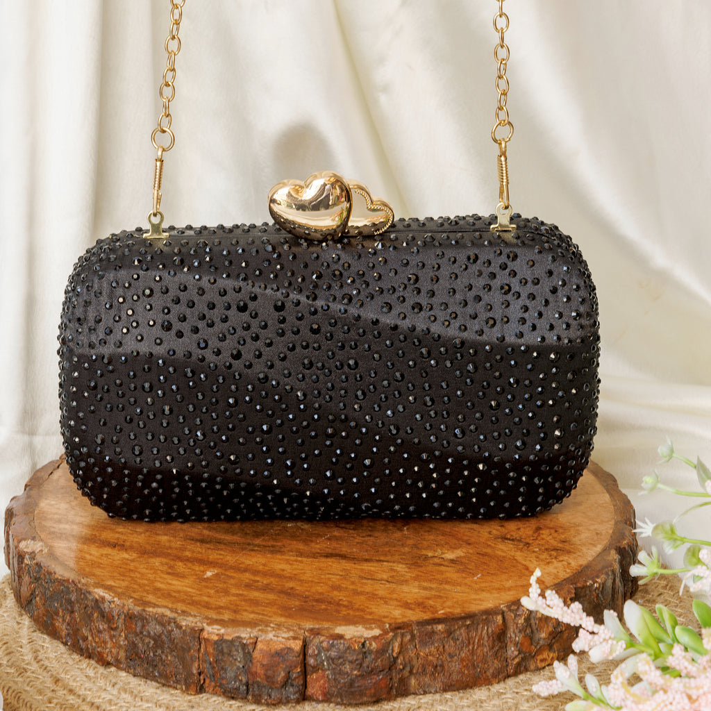 ladies black evening bag