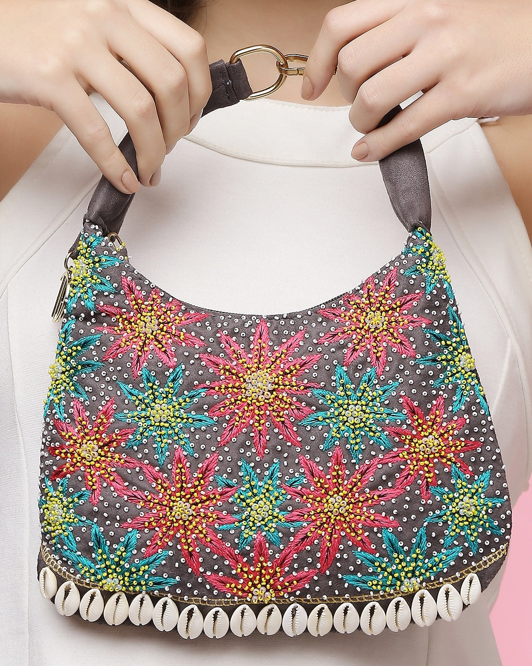 Clara Hobo Grey Bag
