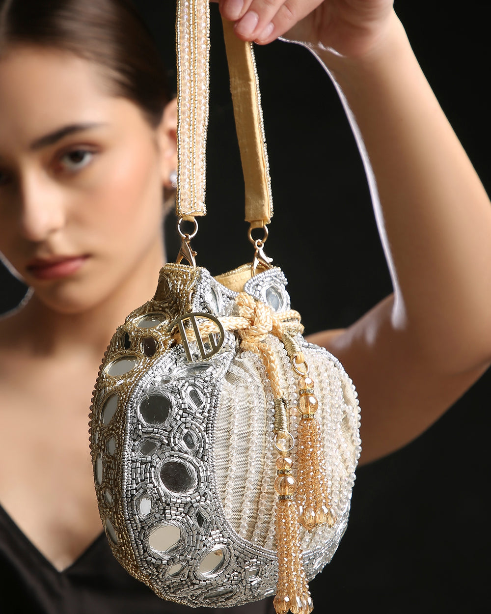 Mirror Gold-Silver Potli