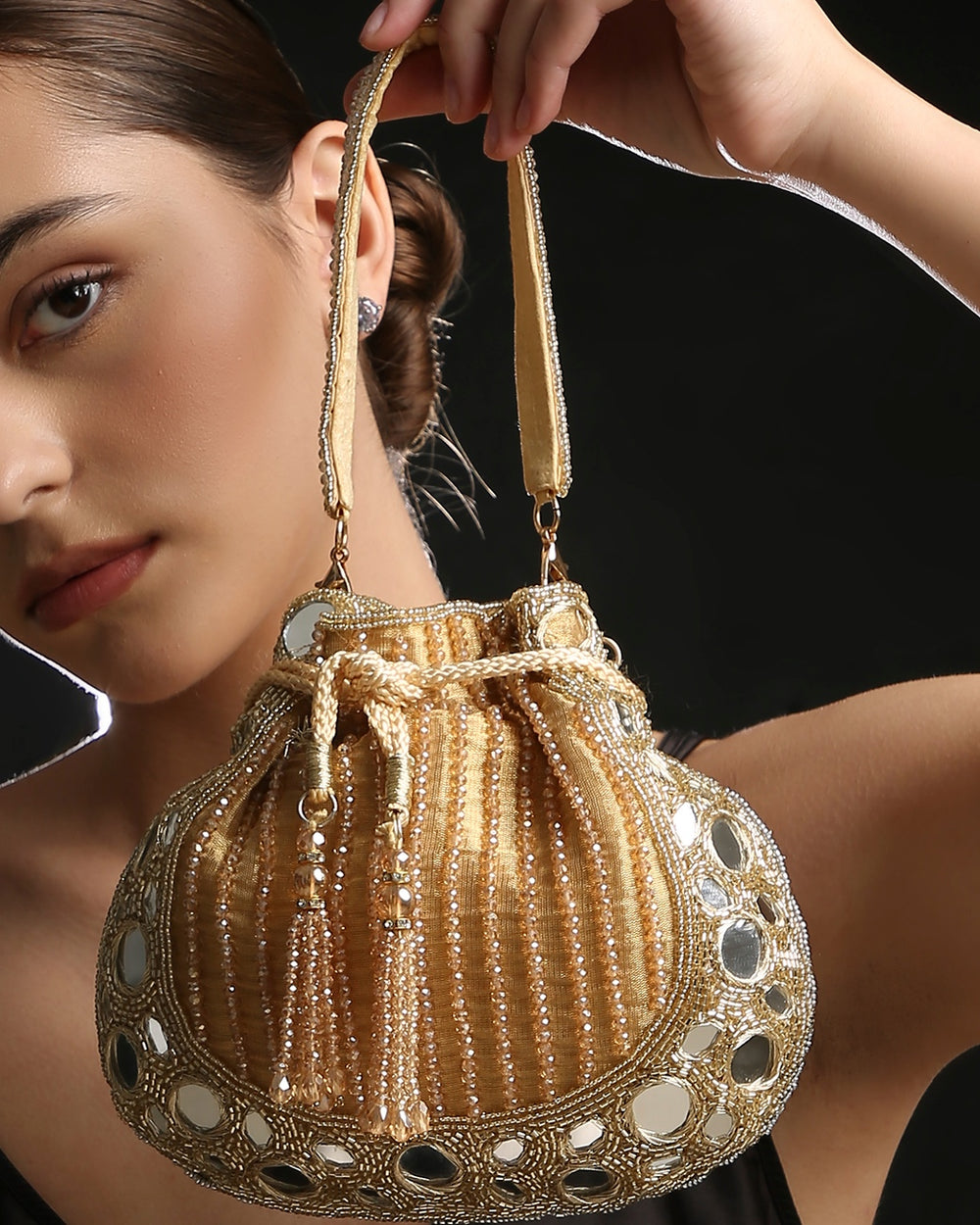 Mirror Gold-Silver Potli