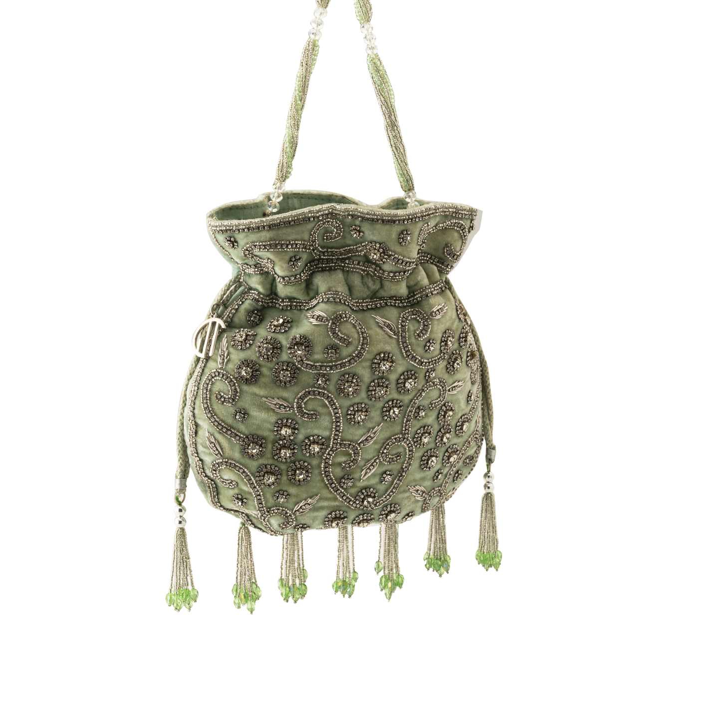 Ava Green Velvet Potli