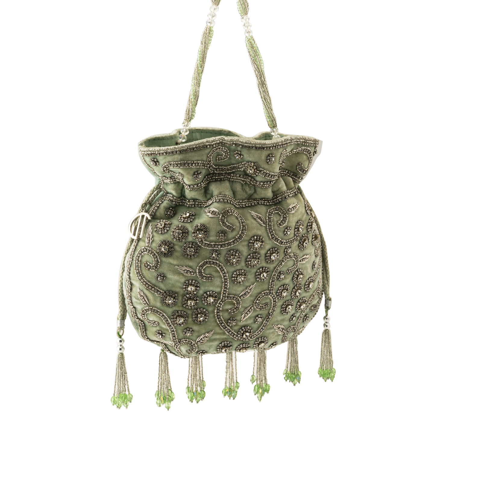 Ava Green Velvet Potli