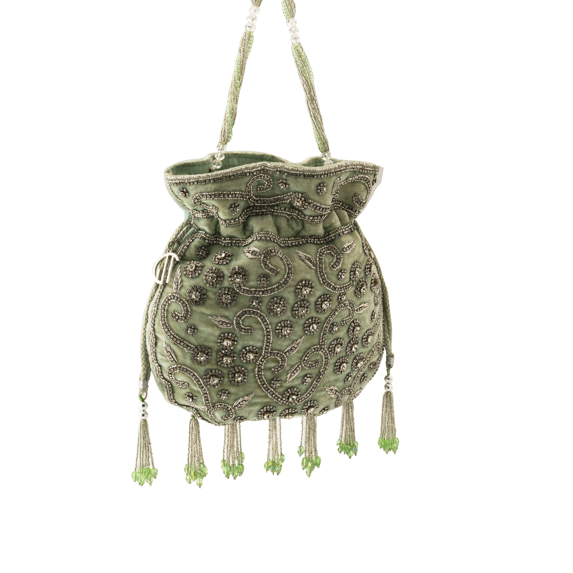 Ava Green Velvet Potli