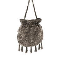 Ava Grey Velvet Potli