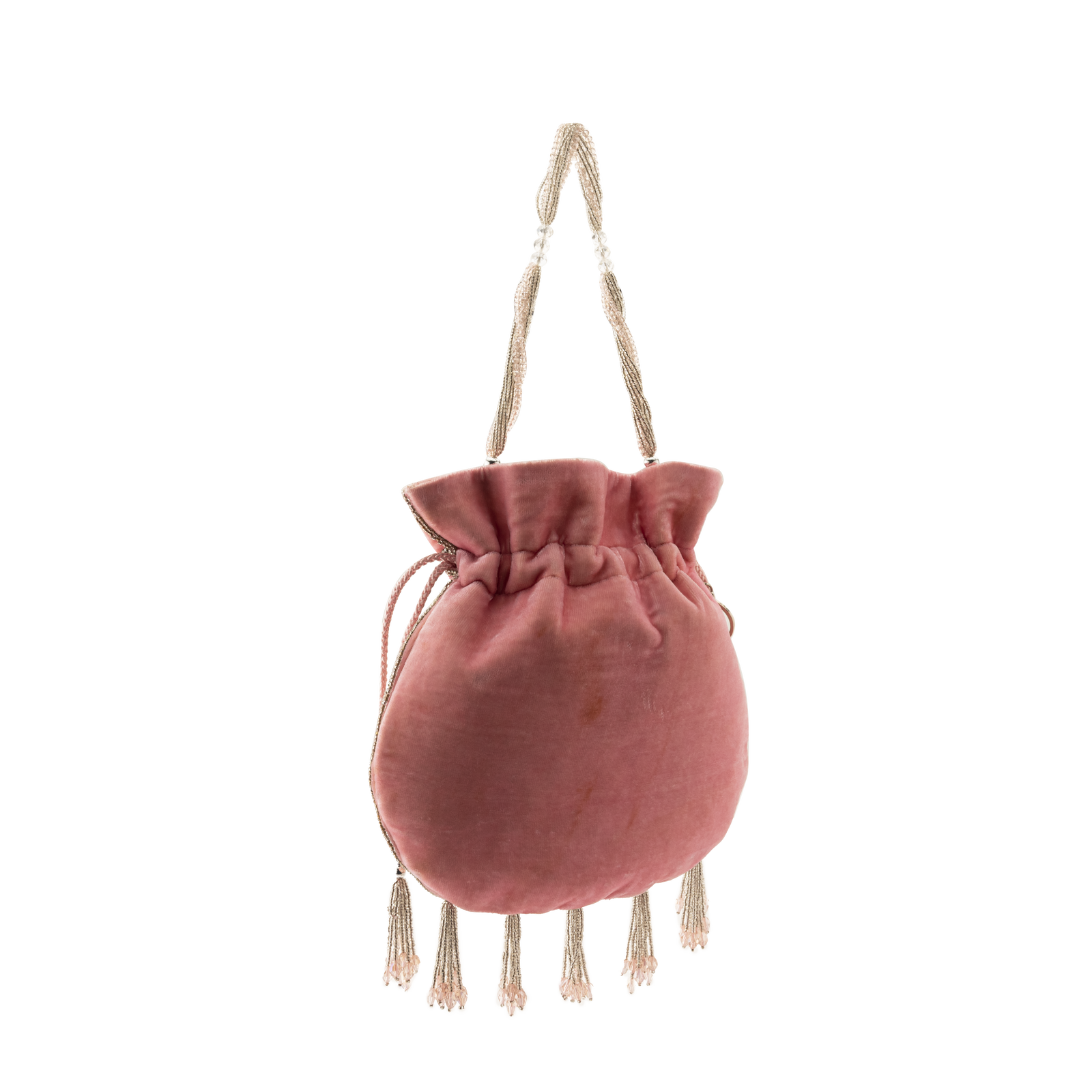 Ava Pink Velvet Potli