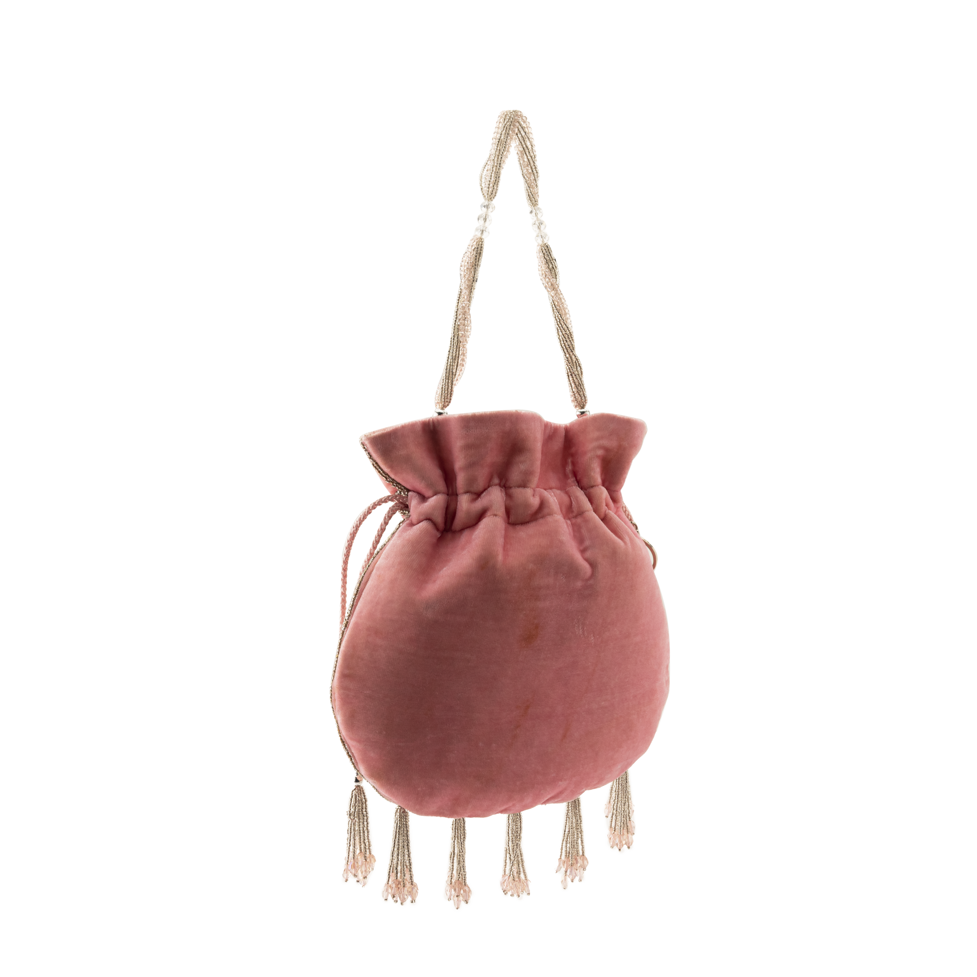 Ava Pink Velvet Potli