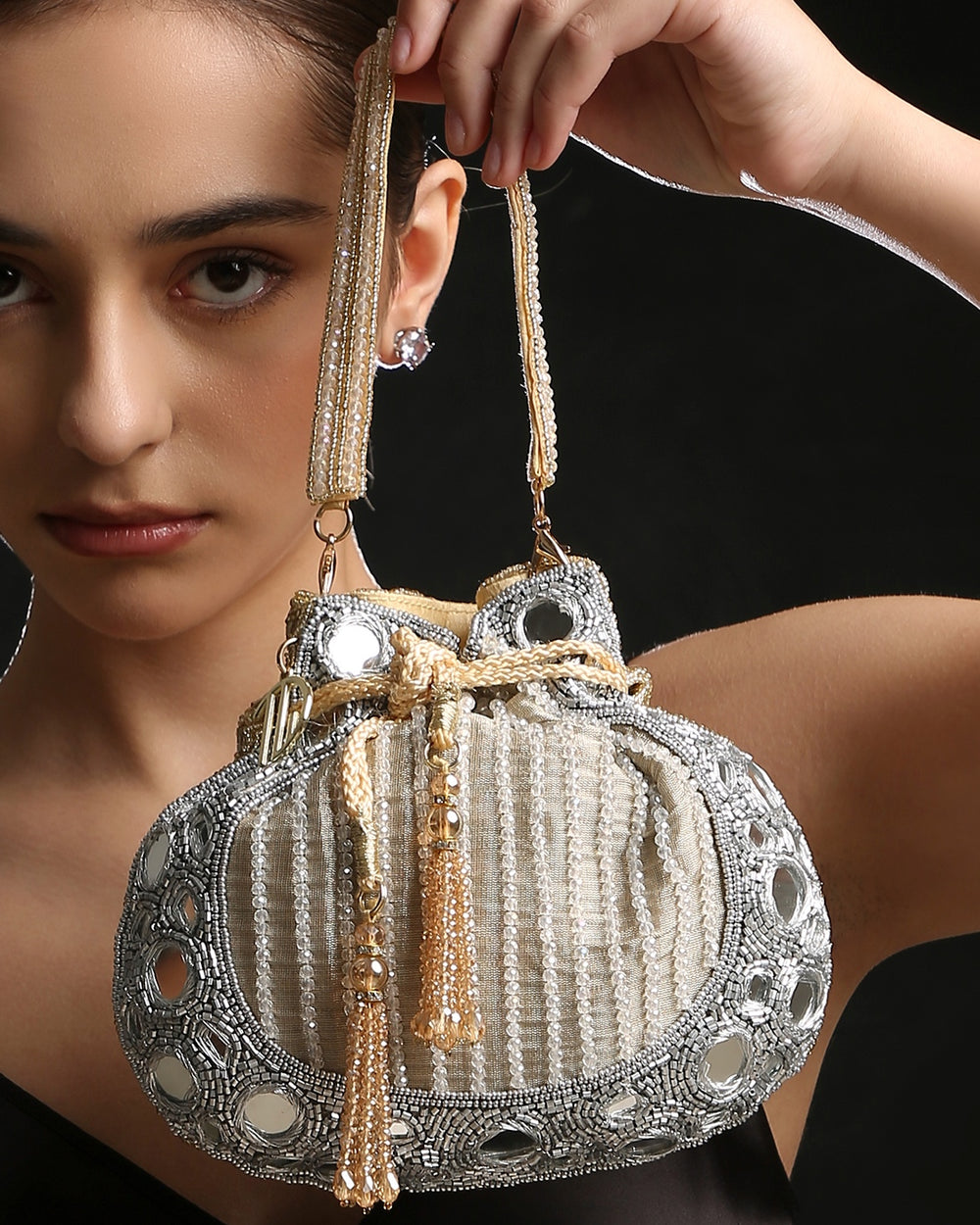 Mirror Gold-Silver Potli