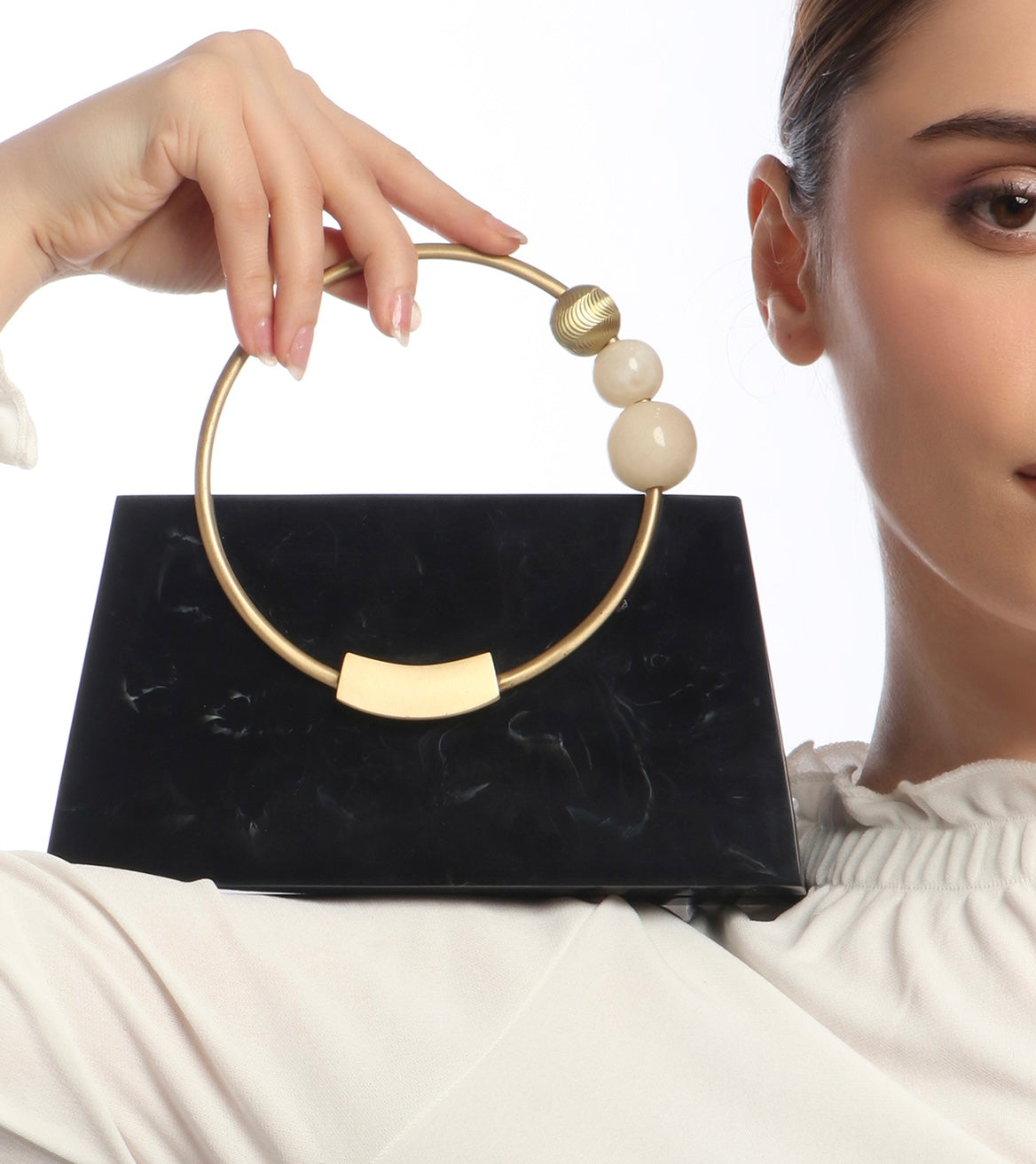 Resin Black Clutch bag