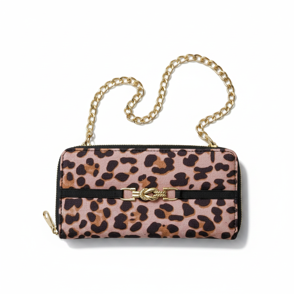 Leopard Print Pink Wallet