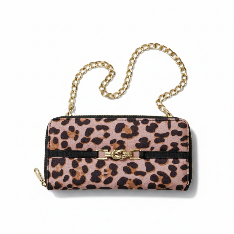 Leopard Print Pink Wallet