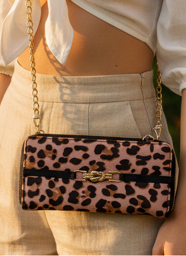 Leopard Print Pink Wallet