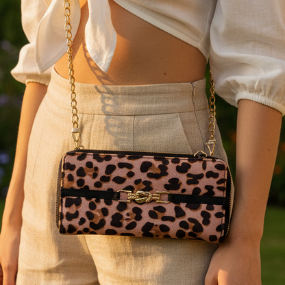 Leopard Print Pink Wallet