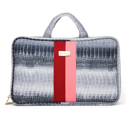 BLACK CROC PRINT VANITY ORGANISER