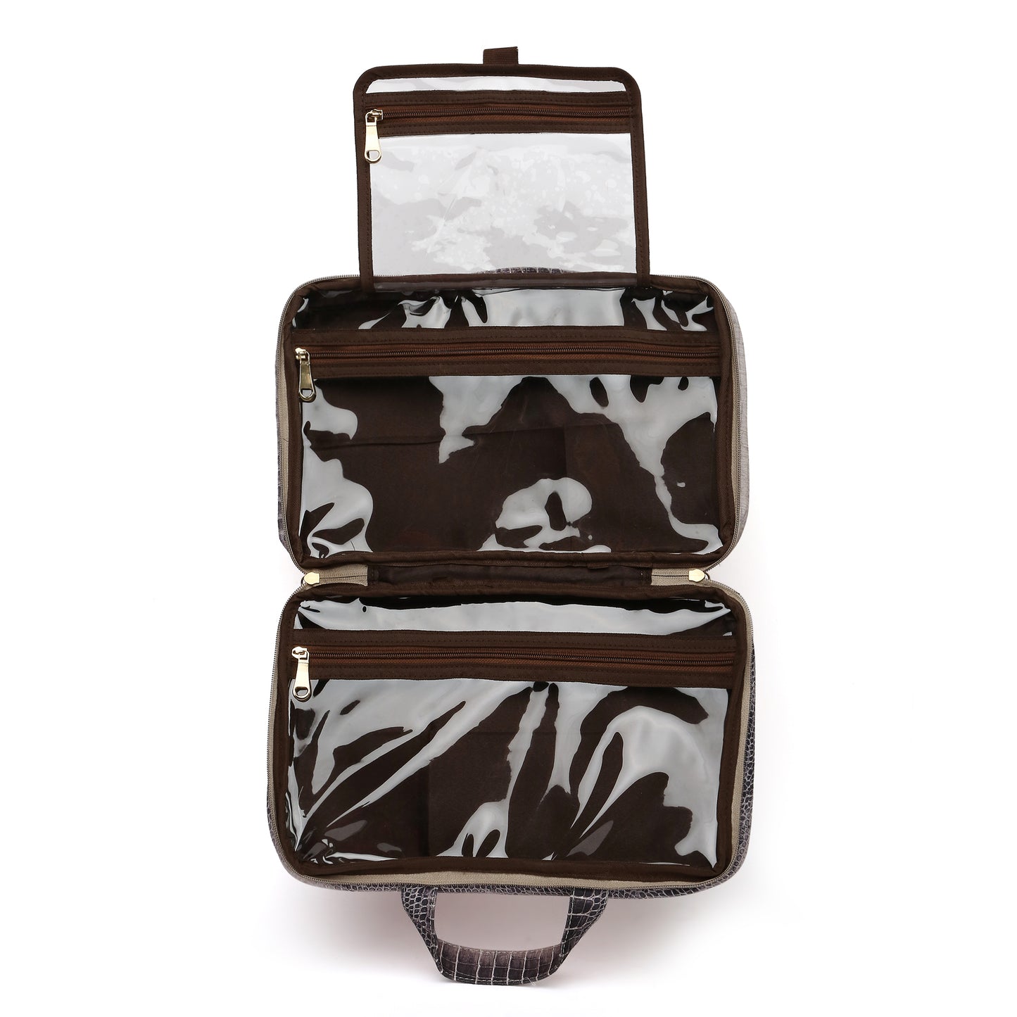 BLACK CROC PRINT VANITY ORGANISER