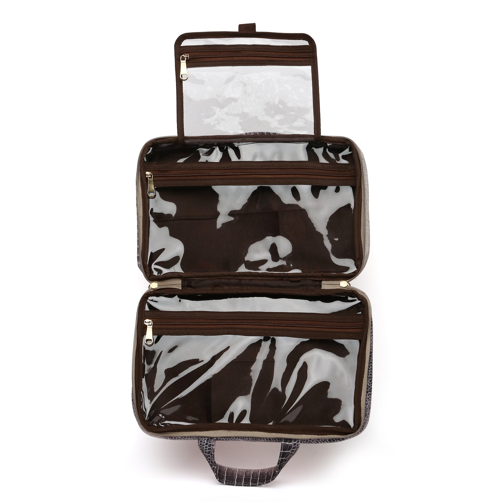 BLACK CROC PRINT VANITY ORGANISER