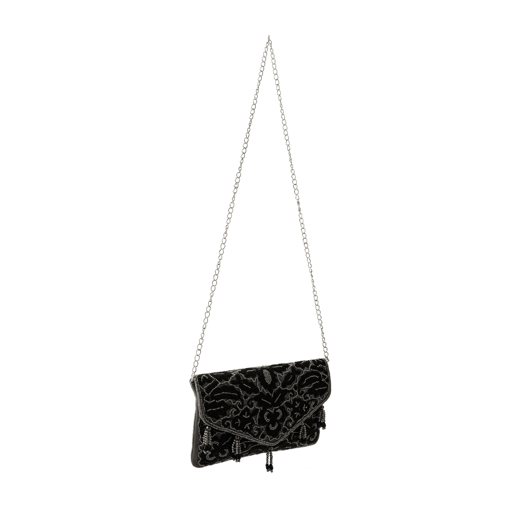 Beaded Tassel Grey
