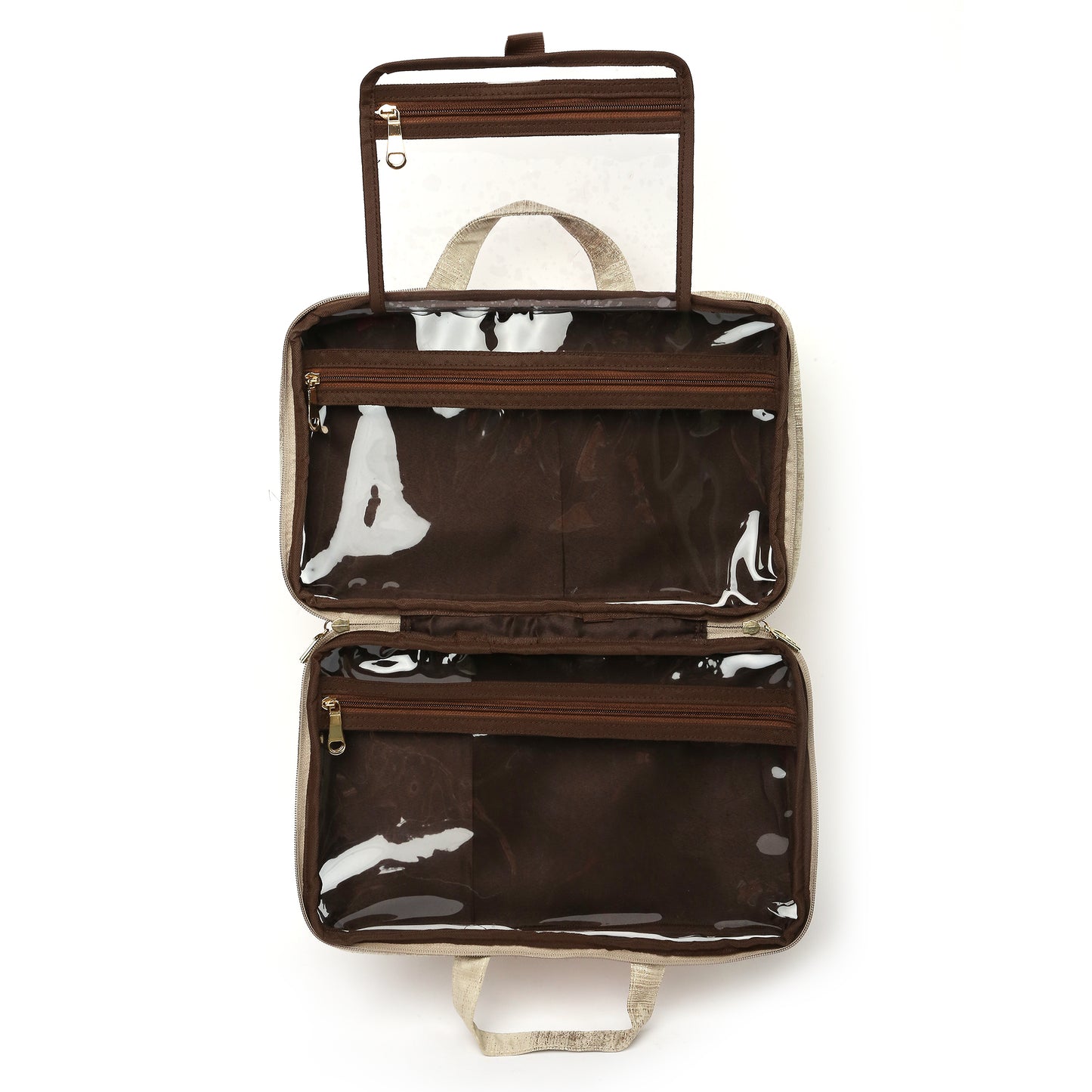 Beige Stripped Vanity Organizer