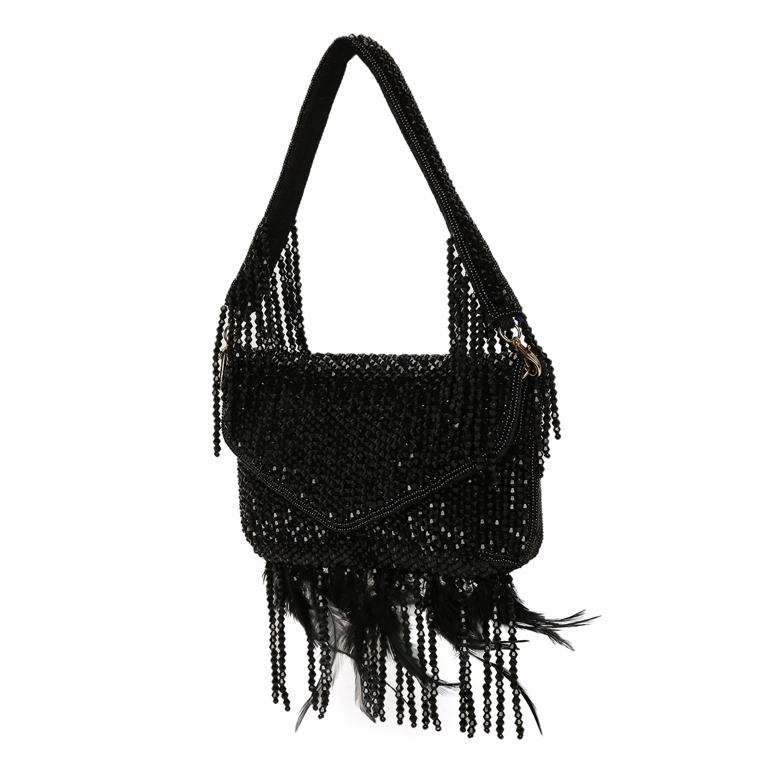 Black Fur Clutch  For Ladies