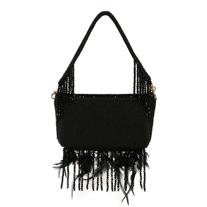 Black Fur Clutch  For Ladies