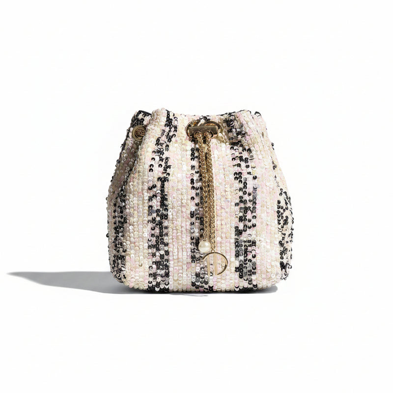 Glittoria Black White Bucket Bag